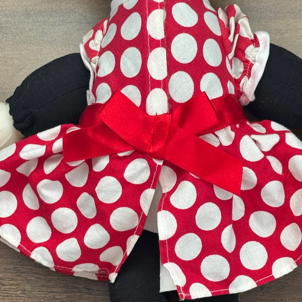 VINTAGE Disney Mouseketoys Minnie Mouse Rubber Face Soft Body Stuffed Doll Plush